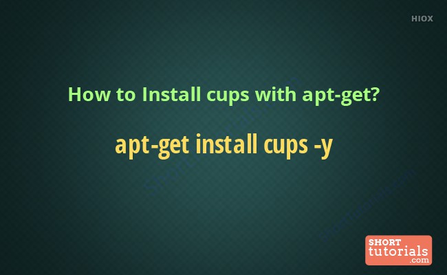 Install Cups  Command