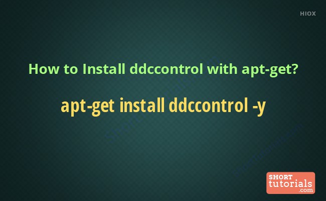 Install Ddccontrol  Command