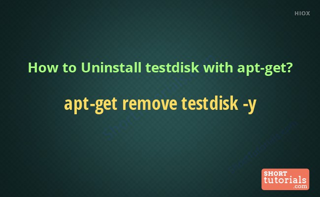 Remove Testdisk  Remove Command