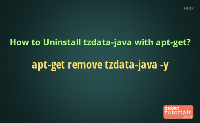Remove Tzdata Java  Remove Command