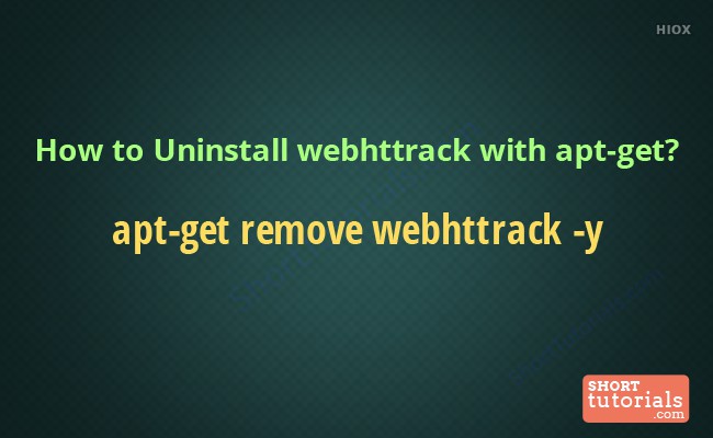 Remove Webhttrack  Remove Command