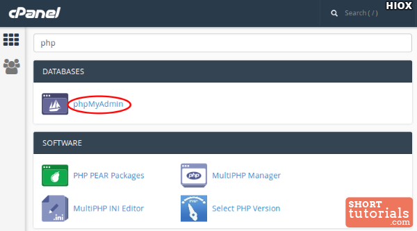 Select Php Myadmin