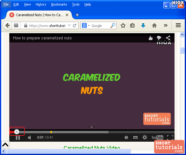 Seek To Beginning Video Firefox Shortcut