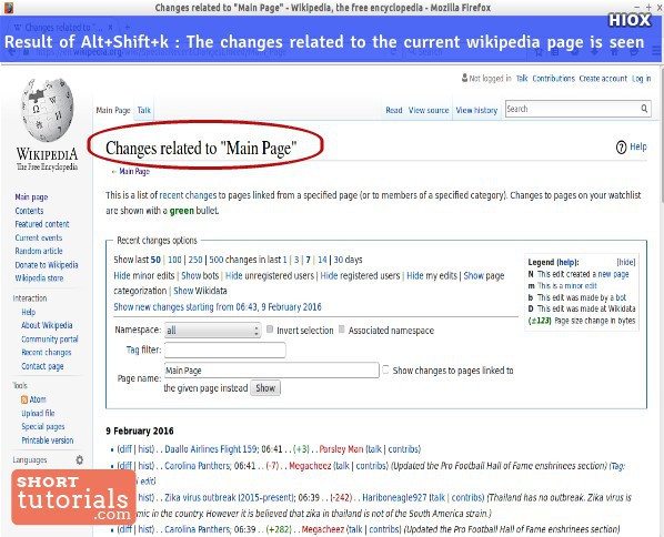 Related Changes 2 - Wiki Shortcuts for Firefox