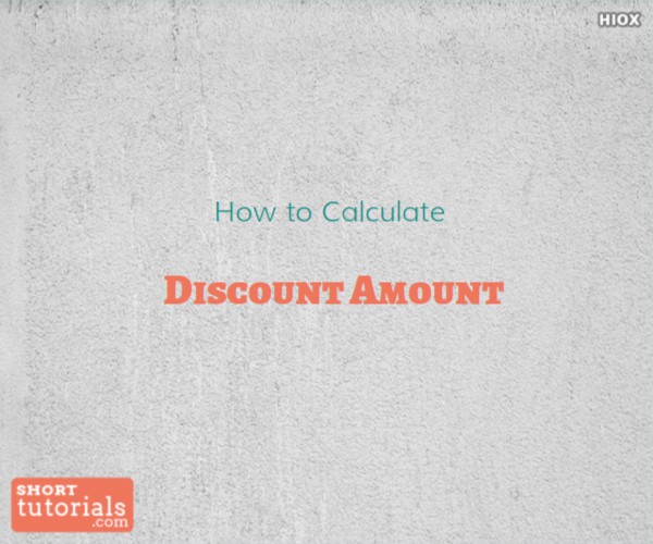 How To Calculate Discount