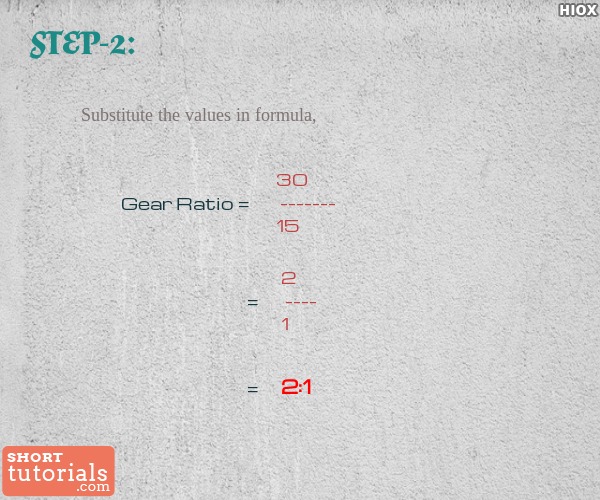 How To Calculate Gear Ratio Step2