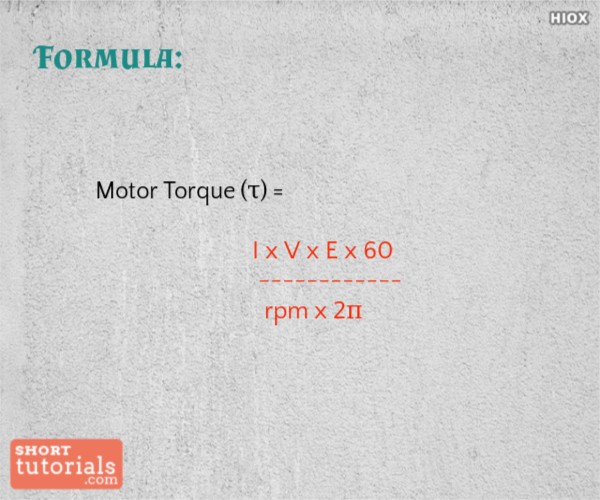 How To Calculate Motor Torque From Rpm