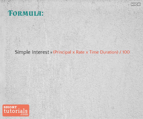 Simple Interest Formula