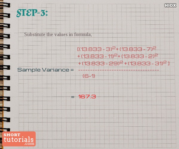 Sample Variance Step 3