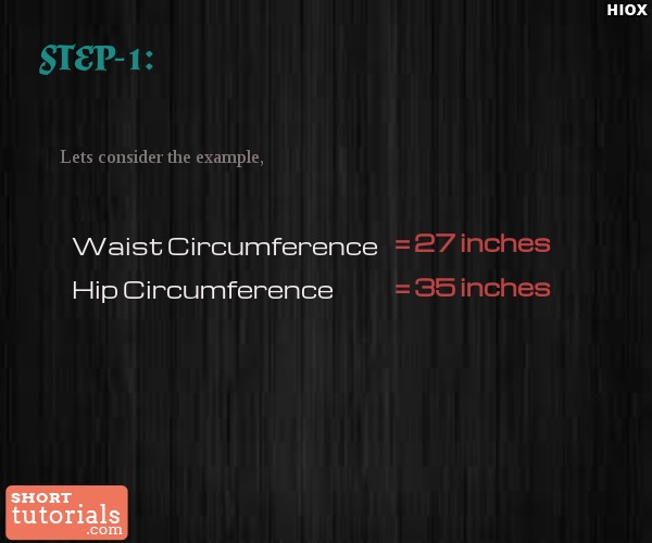 Waist To Hip Calculation Step 1