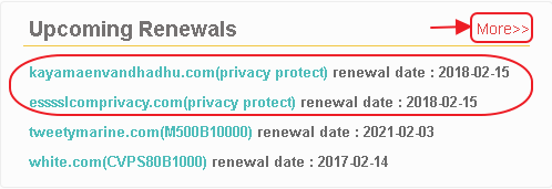 Upcoming Renewals