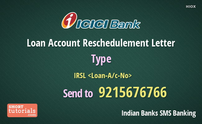 ICICI Bank Loan Account Reschedulement Letter