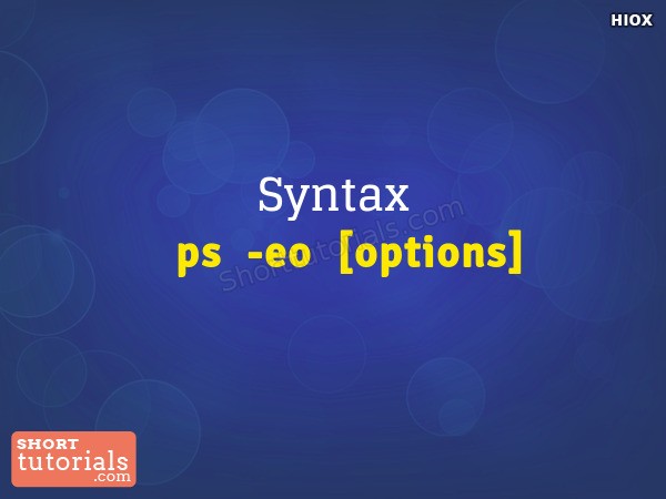 Linux Ps Command Syntax