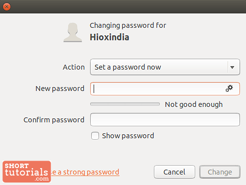 change password screen ubuntu