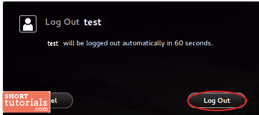 select logout ubuntu
