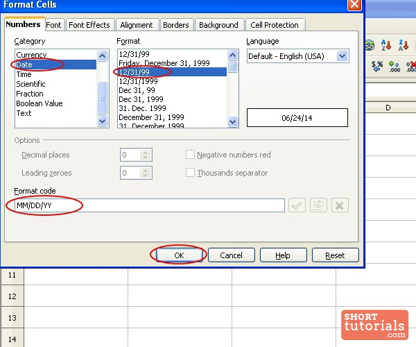 Date Format in Spreadsheet