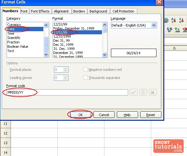 How to Change Date Format in OpenOffice Spreadsheet