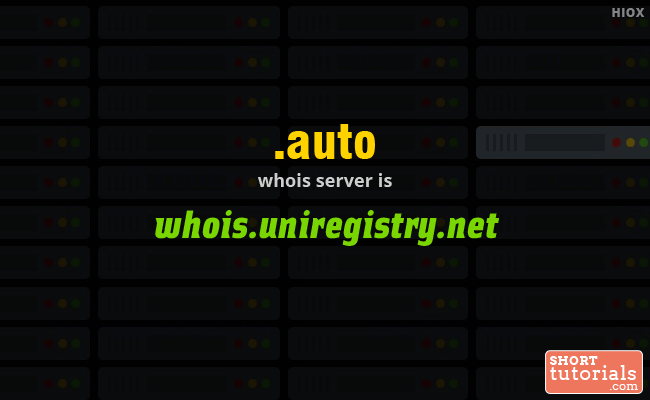 Whois Server for .auto