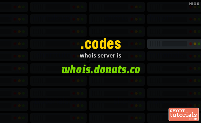 Whois Server for .codes