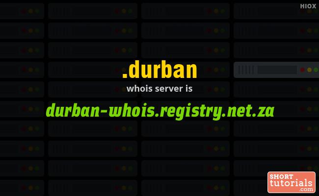 Whois Server for .durban