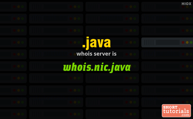 Whois Server for .java