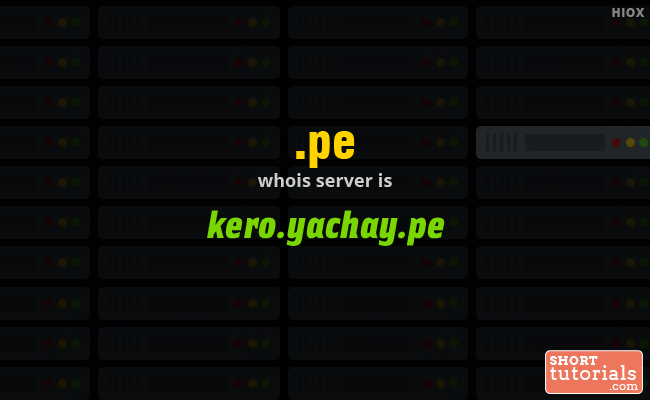Whois Server for .pe