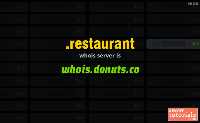 Whois Server for .restaurant