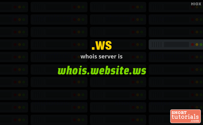 Whois Server for .ws