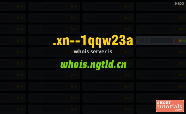 Whois Server for .xn  1qqw23a