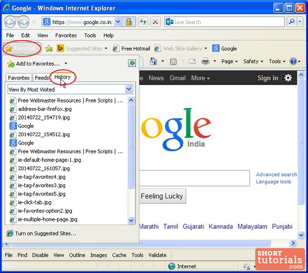internet explorer history internet explorer history