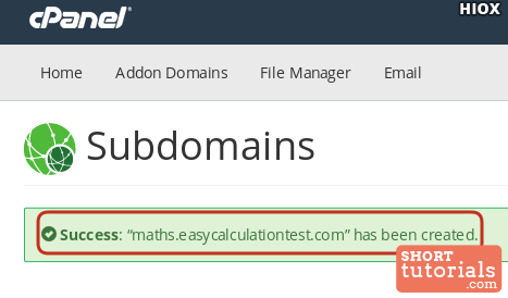 Subdomain Alert Whm